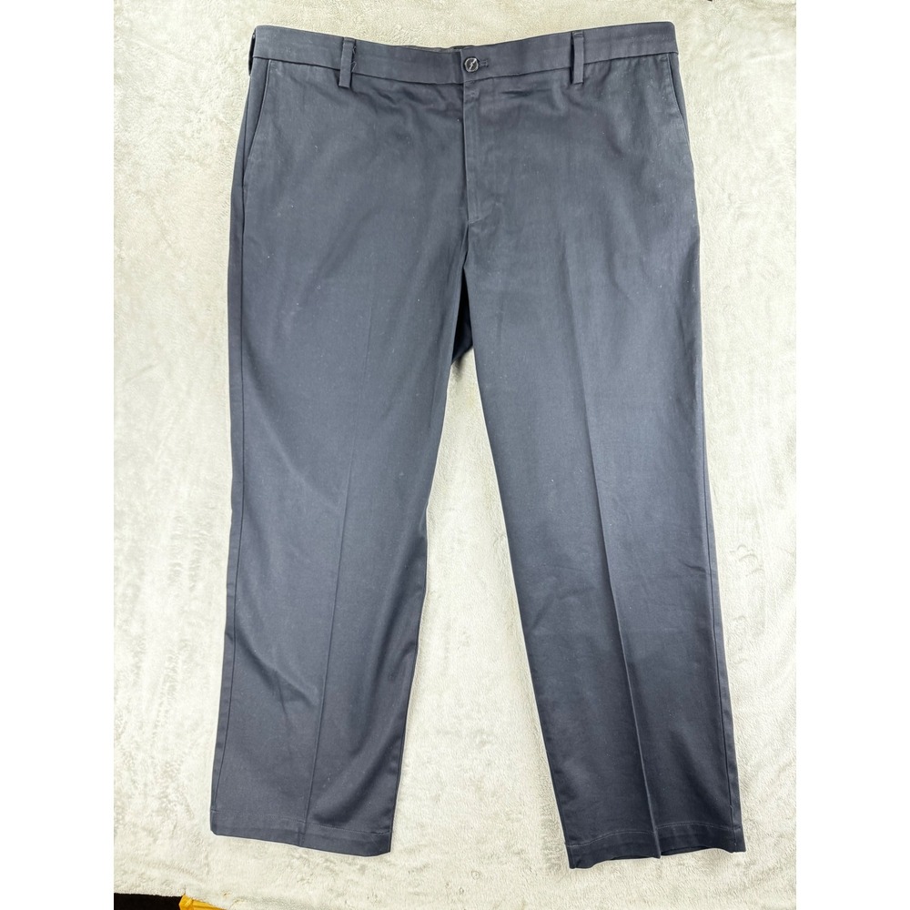 Dockers Signature Khaki Mens 42x30 Navy Flex Comfort Pants Classic Fit